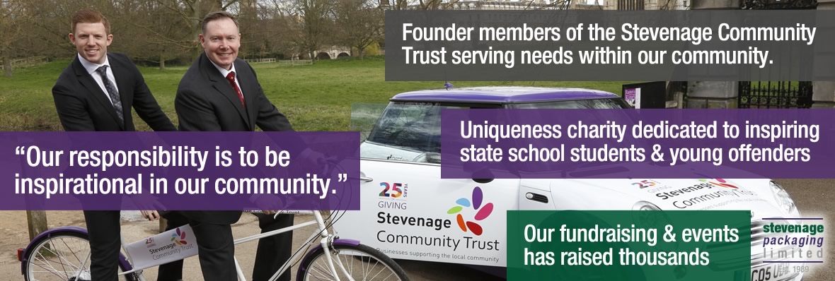 Our responsibility is to be inspirational in our community, we're also founder members of the Steveage Community Trust