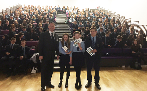 With students at Nobel School, Stevenage for Uniqueness.