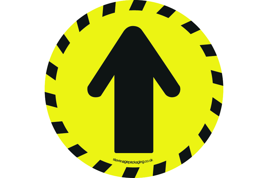 Arrow </br>Floor Stickers <br>Yellow / Black