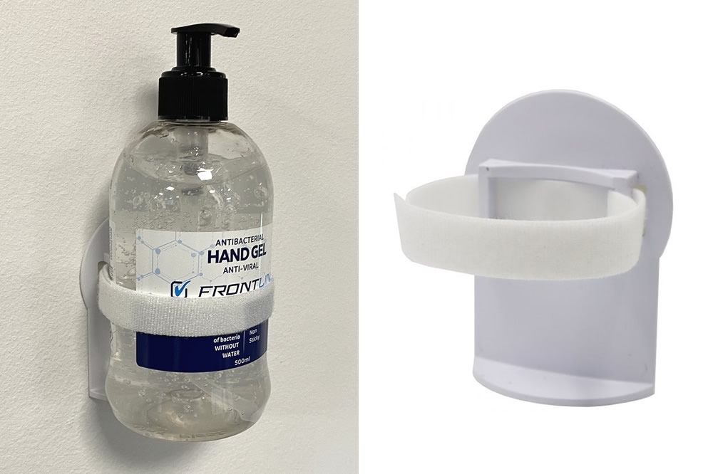 Fast-Fix Bracket for Hand Sanitiser