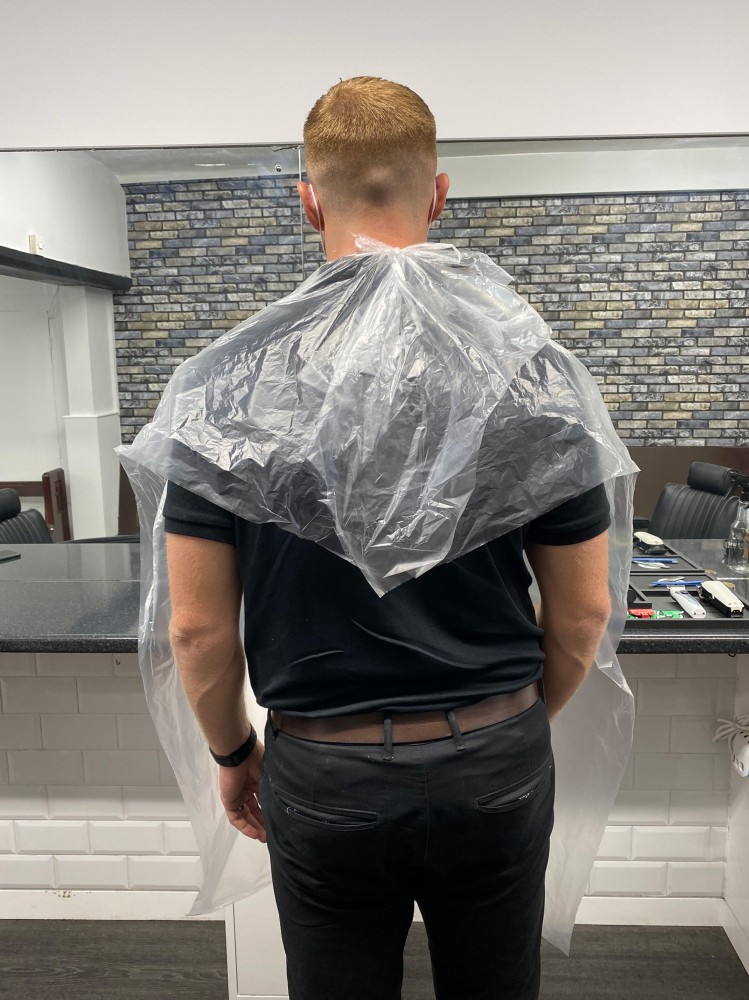 Disposable Barber Gowns from the back